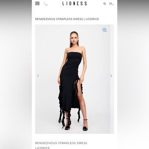 Lioness RENDEZVOUS STRAPLESS DRESS LICORICE black